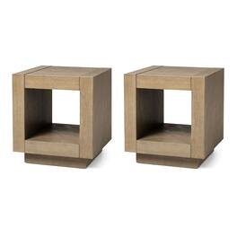 Maven Lane - Artemis Contemporary Wooden Side Table, Set of 2 - Refined Grey