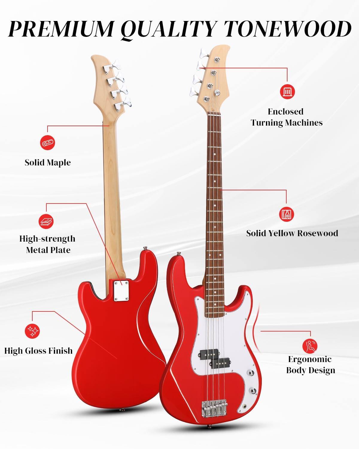 PREMIUM QUALITY TONEWOOD

- Enclosed Turning Machines
- Solid Maple
- High-strength Metal Plate
- Solid Yellow Rosewood
- High Gloss Finish
- Ergonomic Body Design