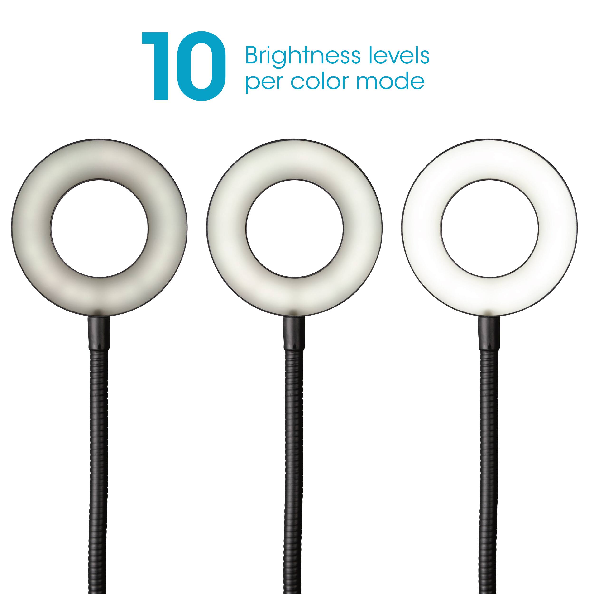 Brightness levels: 10 per color mode.