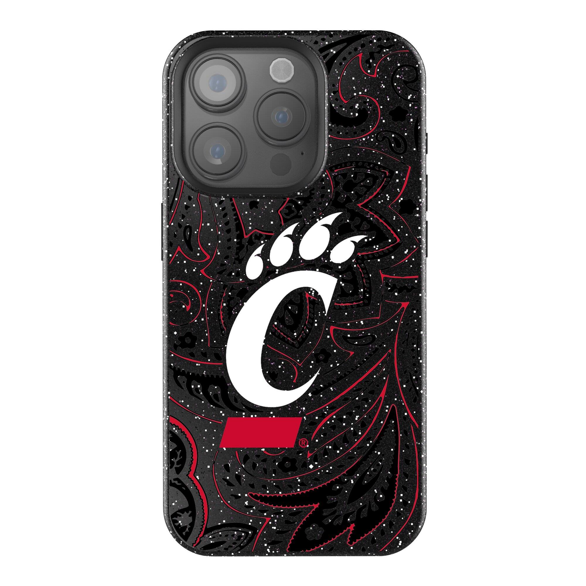 Keyscaper - NCAA - Cincinnati Bearcats Paisley Bling iPhone Case - 16 - Black price history on PriceWatchPro