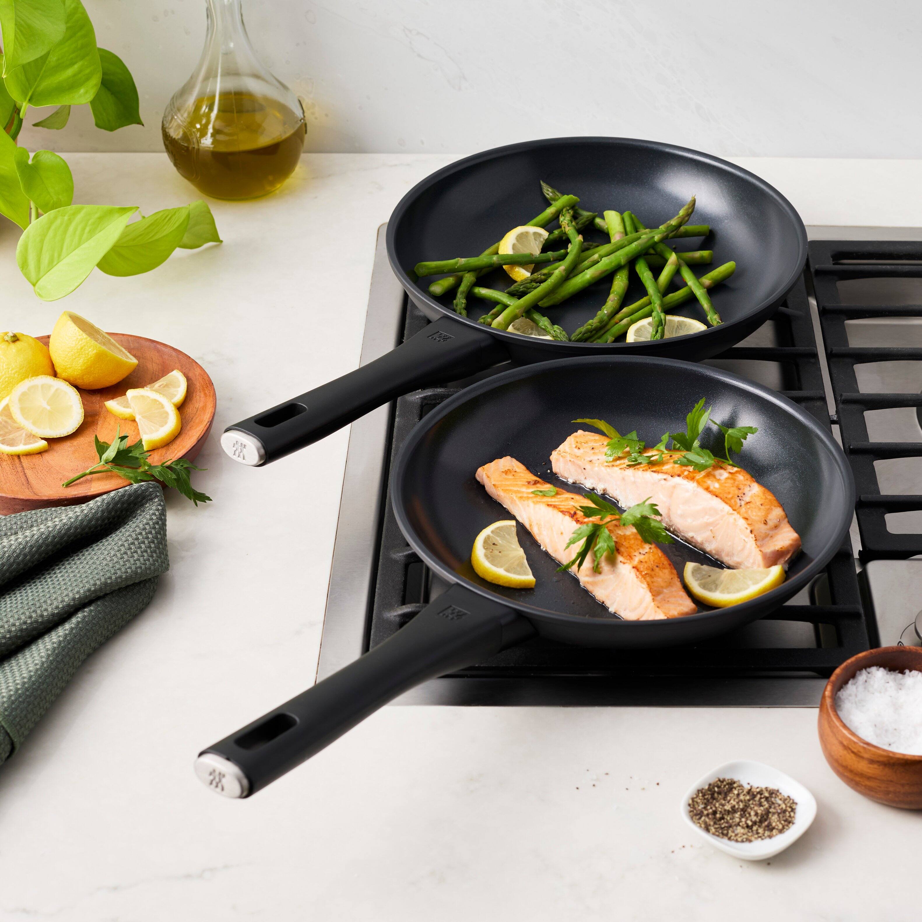 Alt View 8. ZWILLING - ZWILLING Madura Plus Ceramic 2-pc Aluminum Ceramic Nonstick Fry Pan Set - Black.