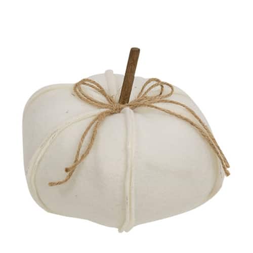 BreeBe - *Fleece Stuffed Pumpkin 6.5" - Cream
