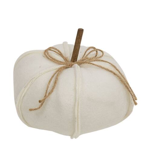 Front. BreeBe - *Fleece Stuffed Pumpkin 6.5" - cream.