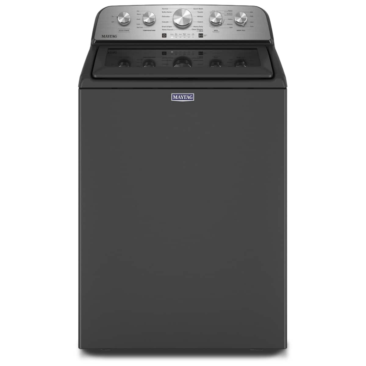 Maytag - 4.7 Cu. Ft. High Efficiency Top Load Washer with Extra Power Button - Volcano Black - Front_Zoom