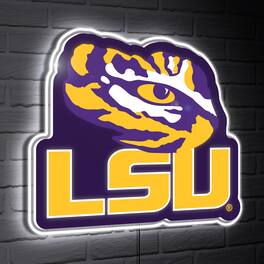 Evergreen Enterprises - LSU Tigers LED Team Logo Shaped Lighted Wall Sign - Multicolor