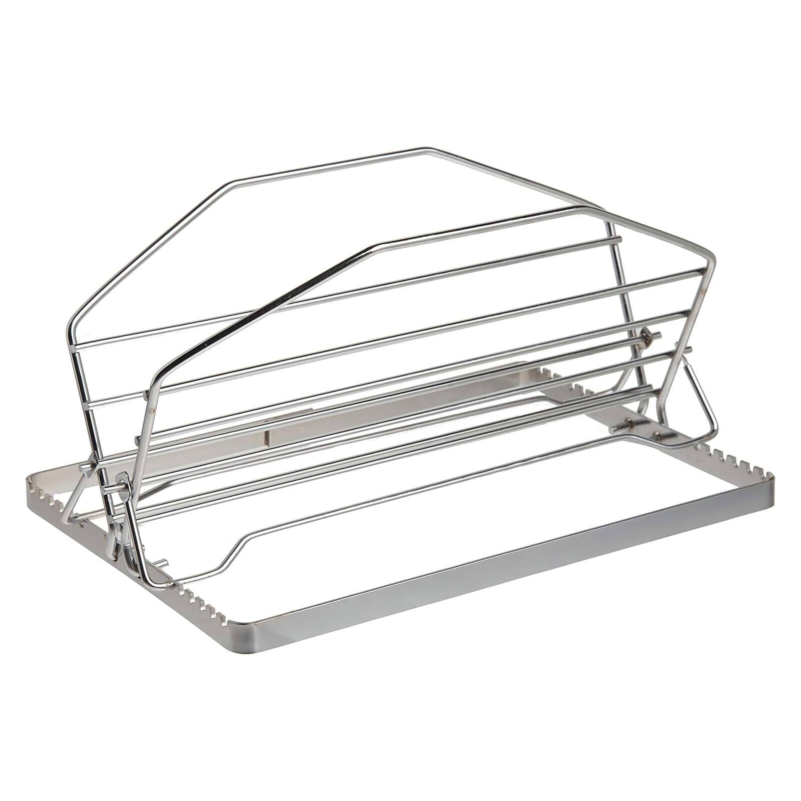 Alt View 3. Norpro - Adjustable Roast Rack, 11 Inch Nickel-Plated, 7 Positions, Silver - Silver.