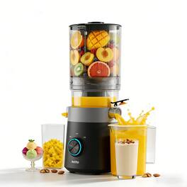 Aeitto - Juicer Machines With 3-in-1 Multi-Juicer (Juice/Sorbet/Nut Milk), 6.0" Extra Large Chute - Black
