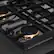 Left. ZLINE - 30 in. Wide 4 Burner Paramount Gas Rangetop with and Porcelain Cooktop in Black Satin Steel (SRTBS-BR-30) - Black Satin Stainless Steel.