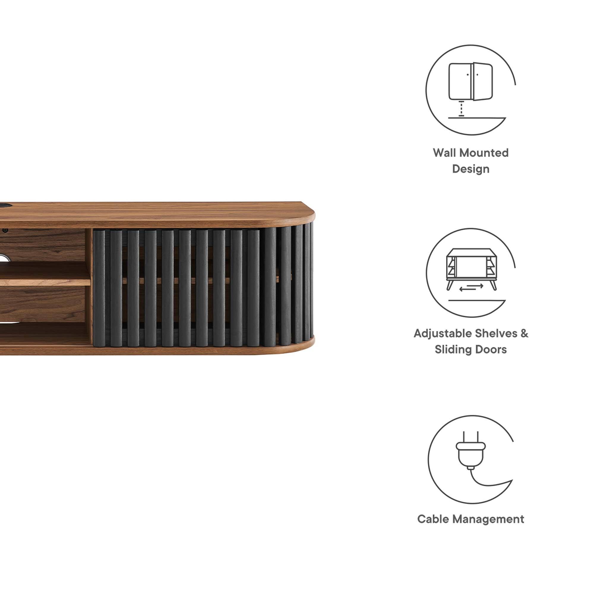 Wall Mounted Design  
Adjustable Shelves & Sliding Doors  
Cable Management
