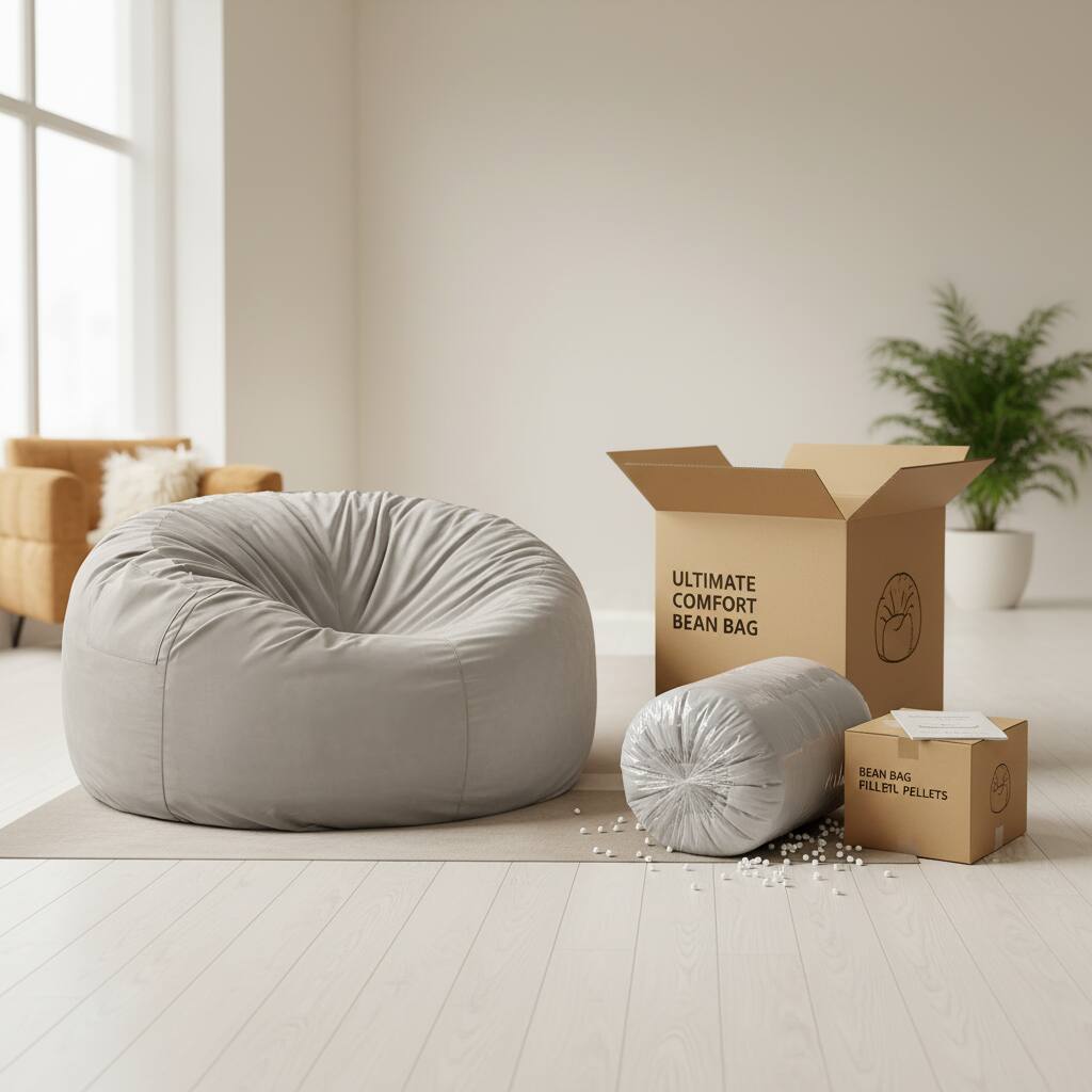 ULTIMATE COMFORT BEAN BAG  
BEAN BAG FILLEIL PELLETS