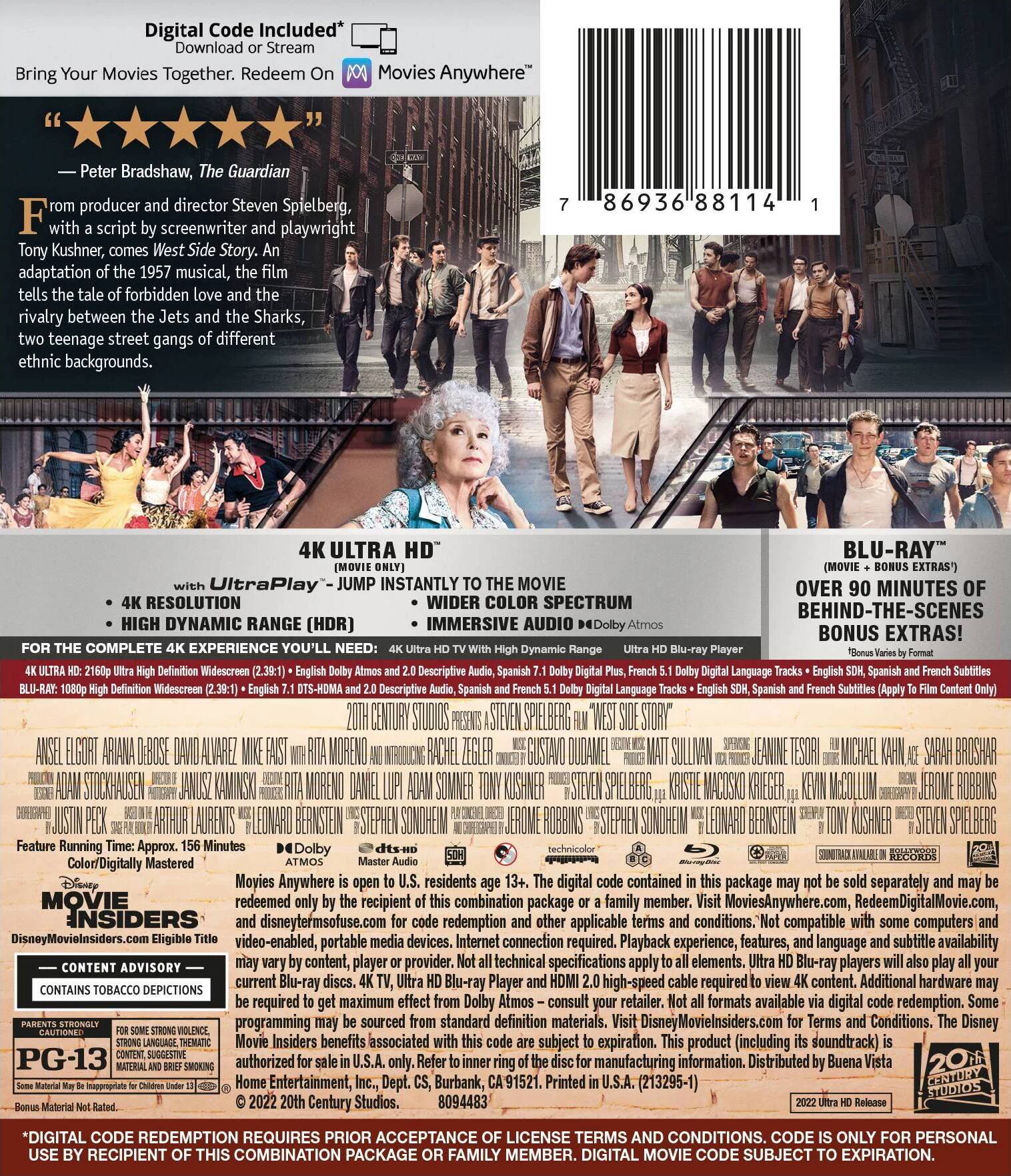 Alt View 1. West Side Story   - 4K Blu-Ray.