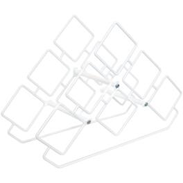 Sunnydaze - 6-Bottle Steel Wire Triangular Tabletop Wine Rack - White