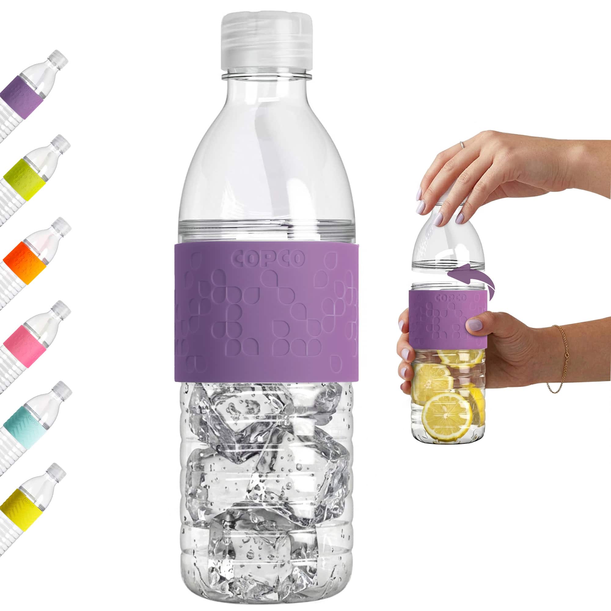 Copco - Water Bottle 16.9 oz - Leak Proof Tritan BPA Free, Twist Open, Non-Slip Grip - Purple price history on PriceWatchPro
