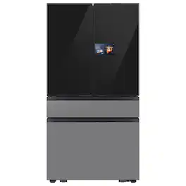Samsung - 36 in. Wide Bespoke 29 cu. ft. 4-Door French Door Refrigerator with AI Home - Stainless Steel
