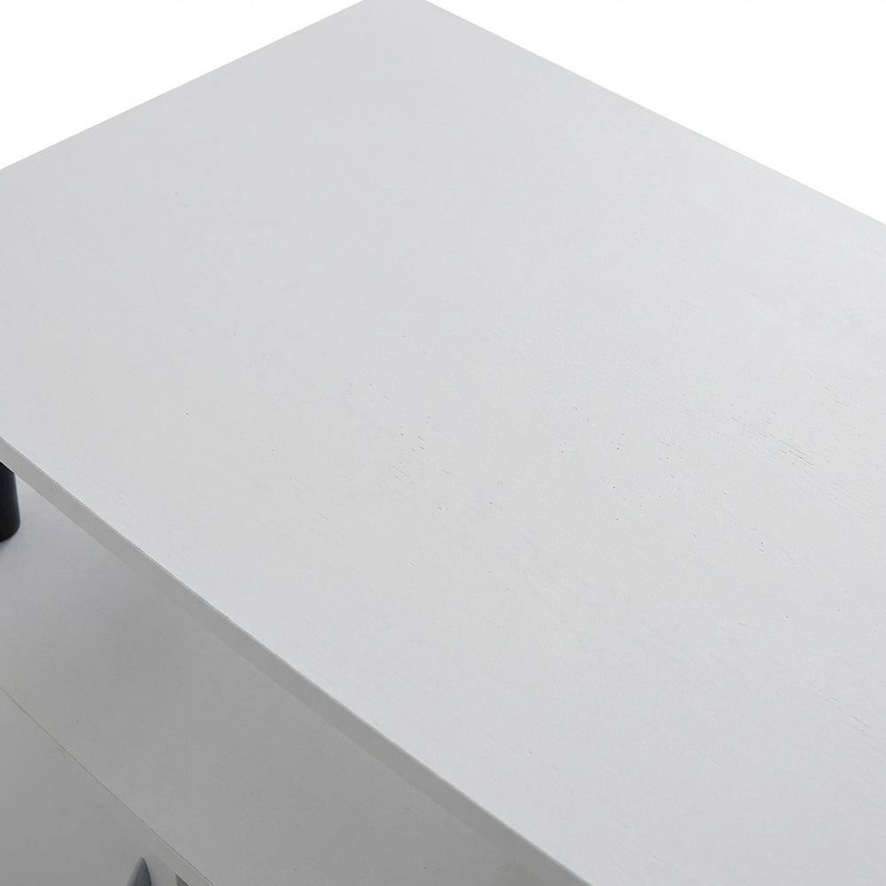 Alt View 2. FurniFact - White/Black Large TV Stand with Spacious Storage for Entertainment Centers - White/Black.