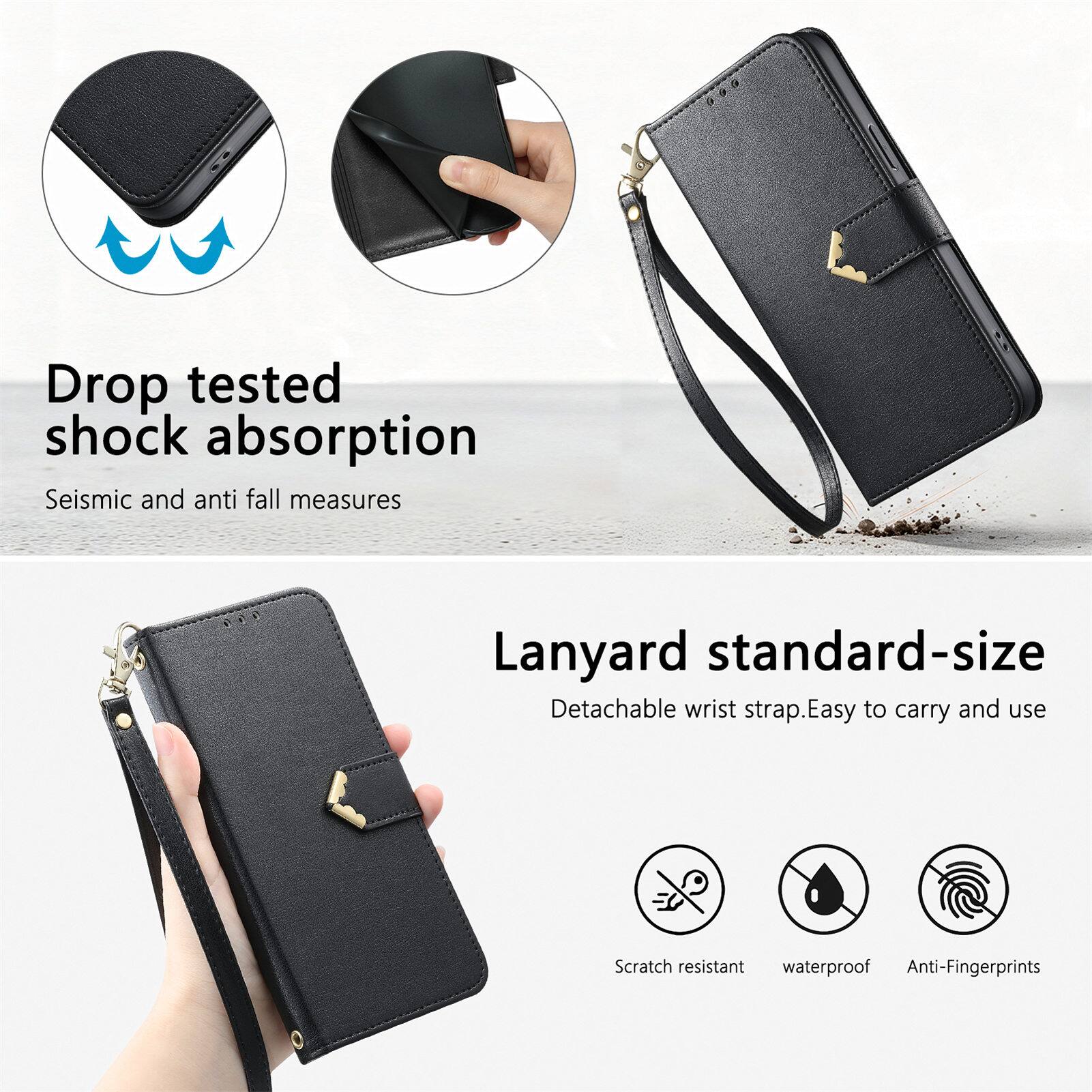Drop tested shock absorption  
Seismic and anti fall measures

Lanyard standard-size  
Detachable wrist strap. Easy to carry and use

Scratch resistant  
Waterproof  
Anti-Fingerprints