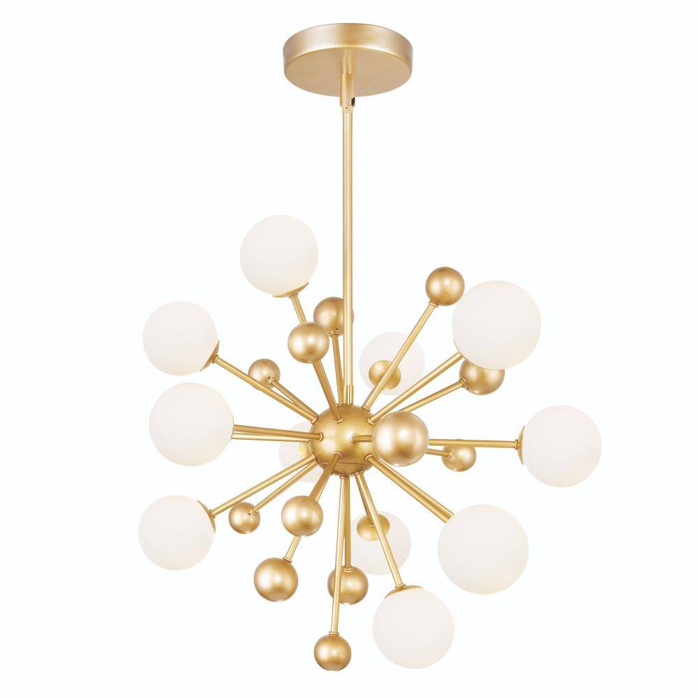 Front. CWI Lighting - Element 11 Light Chandelier With Sun Gold Finish - Sun Gold.