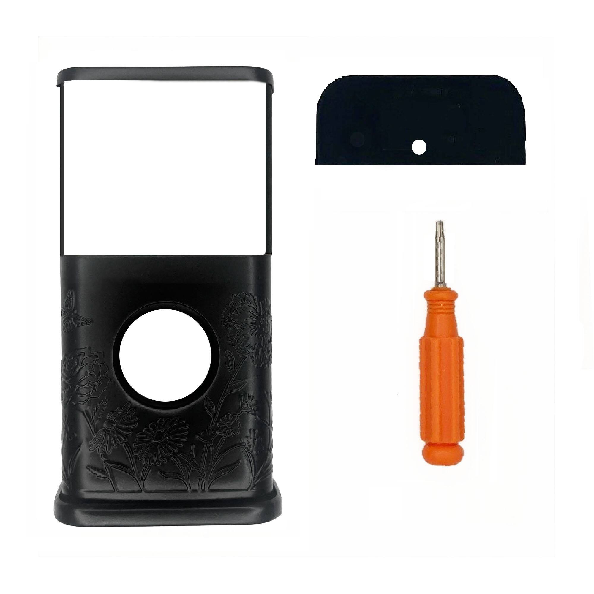 Back. Michael Healy - Garden Video Doorbell Cover (Ring 3, 3 Plus, 4, Battery Plus and Battery Pro) - Matte Black.