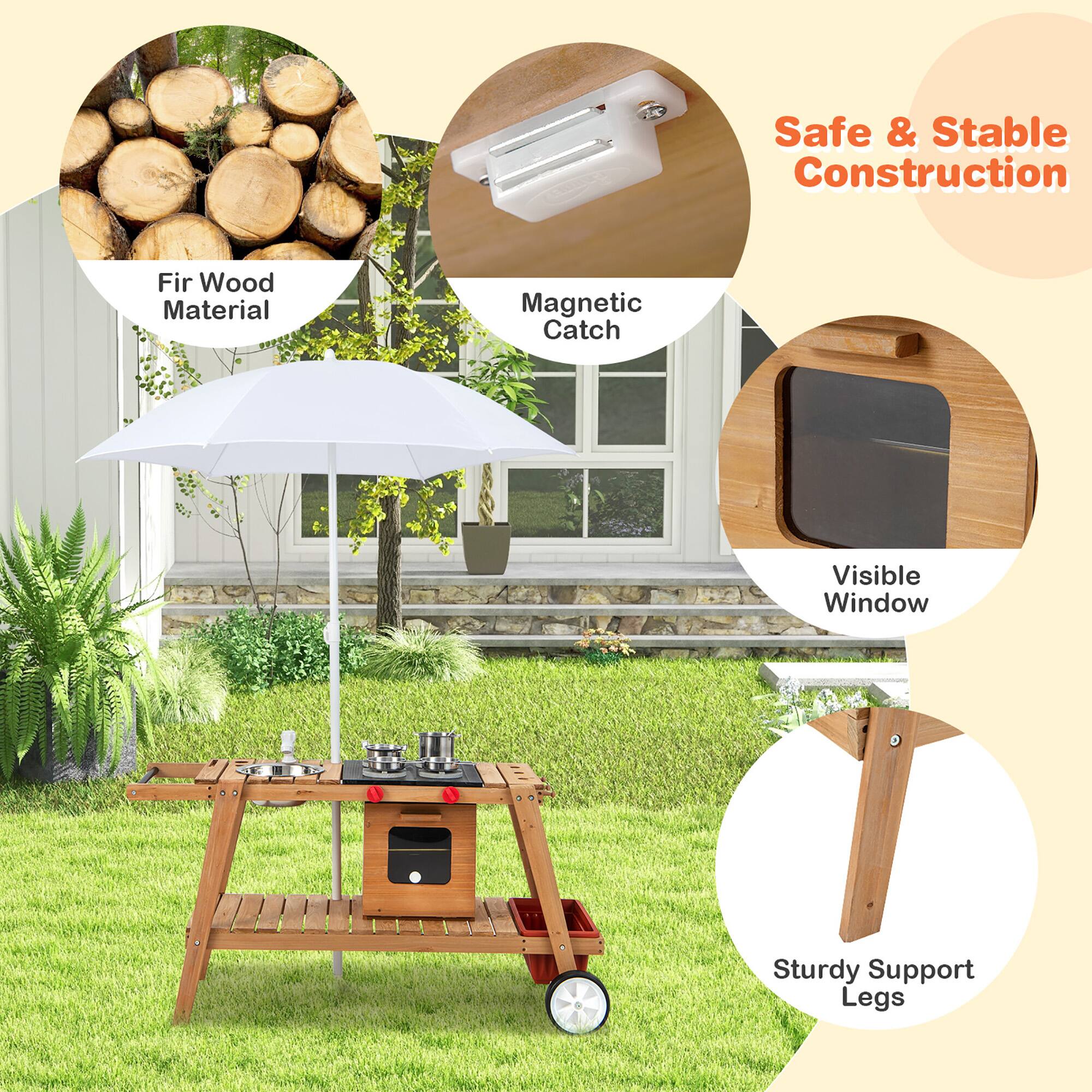 - Safe & Stable Construction
- Fir Wood Material
- Magnetic Catch
- Visible Window
- Sturdy Support Legs