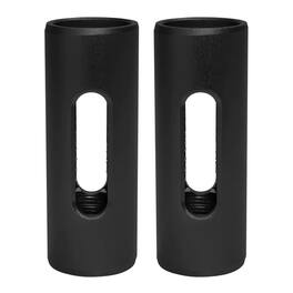 Kondor Blue - 1.5" PPSh 15mm Threaded Aluminum Rod, Raven Black, 2-Pack