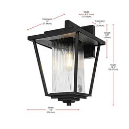 Elegant Lighting - York 7 inch Outdoor Pendant - Black