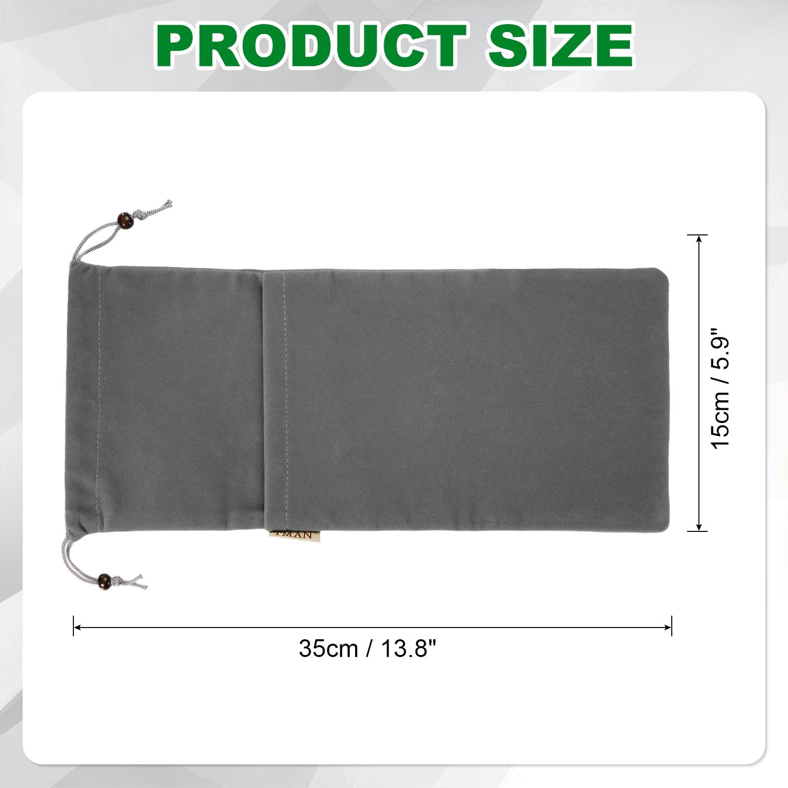 PRODUCT SIZE  
5.9" / 15cm / 5.9 OAN  
35cm / 13.8"