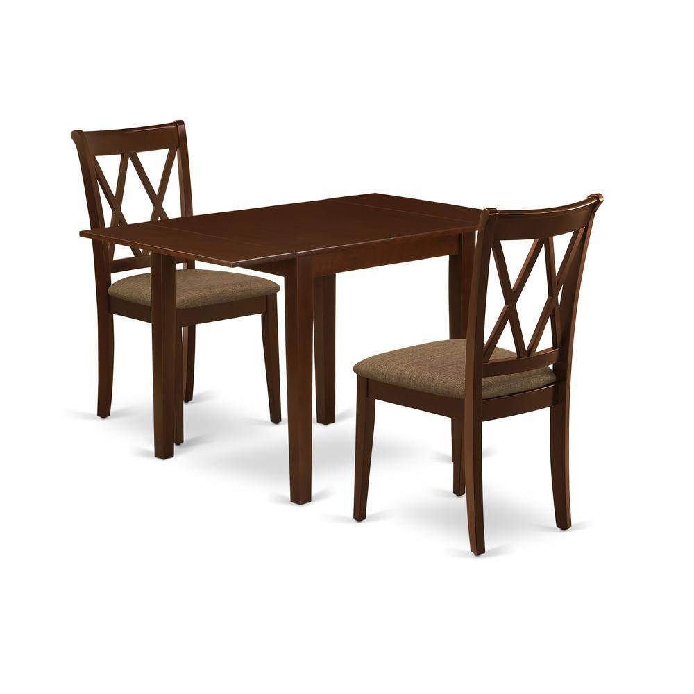Left. East West Furniture - Dining Room Set Mahogany - Brown.