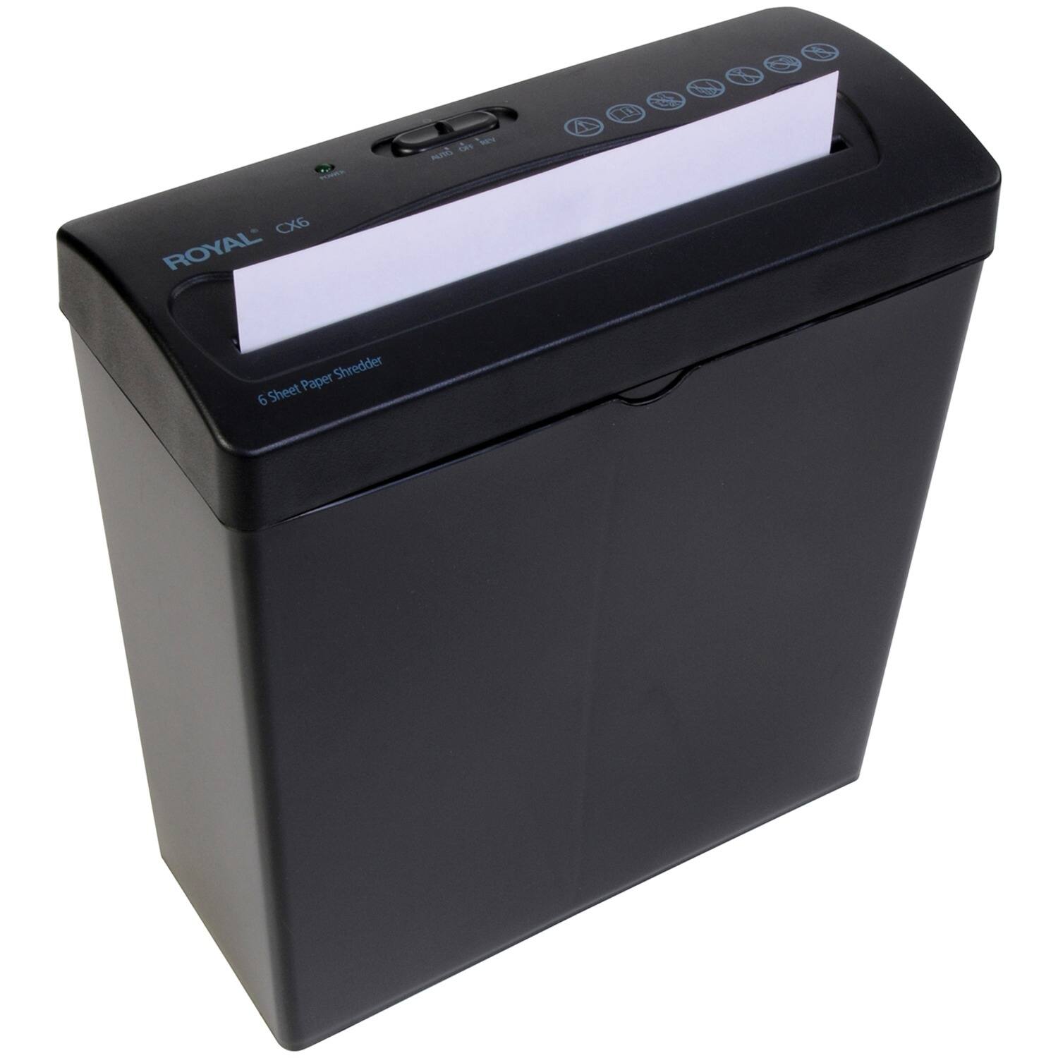 Alt View 14. Royal - 6-Sheet Crosscut Shredder - Black.