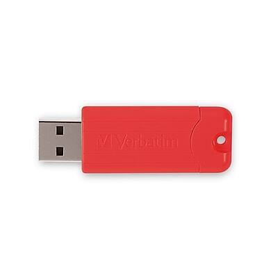 Alt View 5. Verbatim - Verbatim PinStripe 128GB USB 3.2 Type-A Flash Drive, Red/Green/Blue, 3/Pack (70390) - Red/Green/Blue.