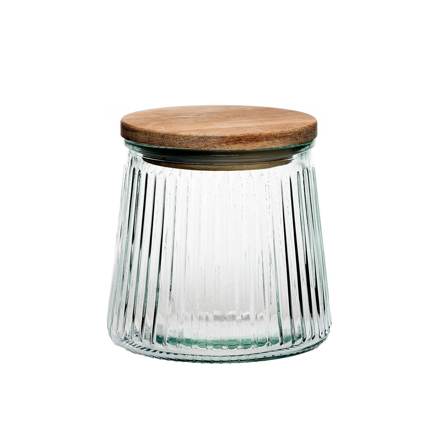 Back. Jay Import - Glass Canisters Set of 3 with Wooden Lids – 20.3oz, 33.8oz & 45.7oz - Clear.