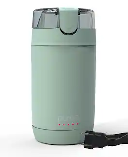 Tzumi - Electric Coffee Grinder, One-Touch Spice, Herb, and Coffee Bean Grinder with Stainless-Steel Blades - Green