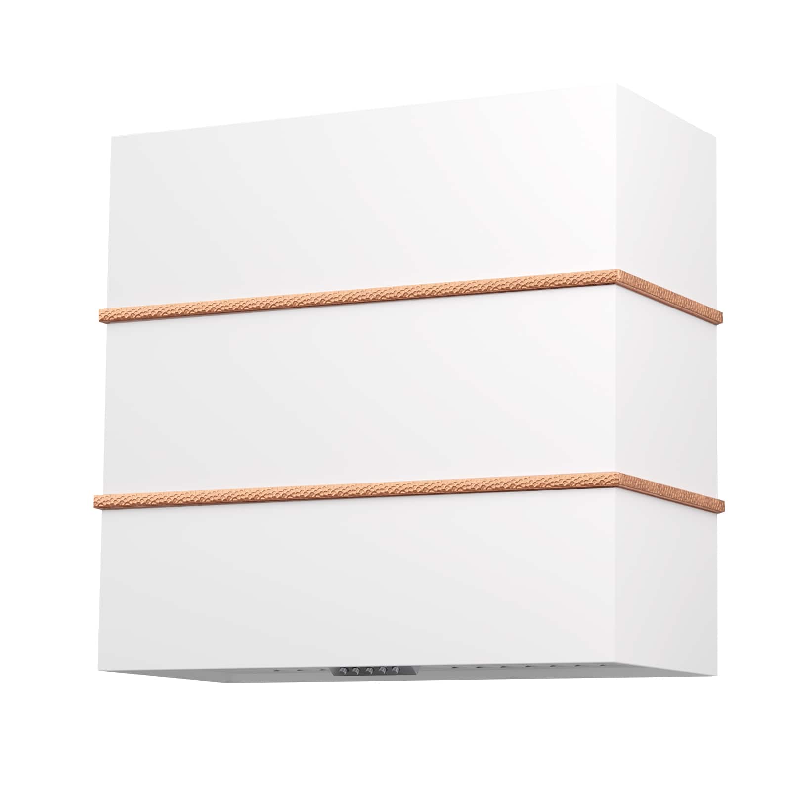 Akicon - 30 inches - Externally Vented - Wall Range Hood - White with Copper