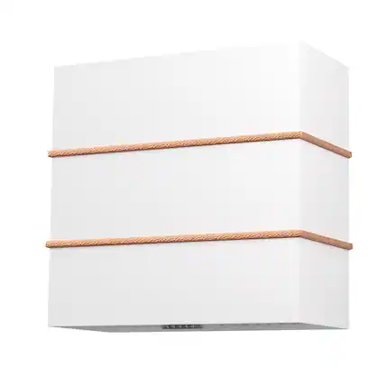 Front. Akicon - Akicon 30 in Stainless Steel Range Hood with Powerful Vent Motor, 600 CFM, 3 Speed, Wall Mount, in White with Copper - White with Copper.