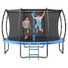 Front. VEVOR - Outdoor Trampoline, 12FT Recreational Trampoline, ASTM Approved Trampolines with Enclosure Net & Thickened Pad - Blue;Black.