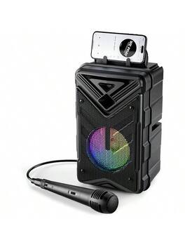 Stamp n Camp - Enhanced Sound Quality Professional Microphone Speaker with Party, Portable - Blue - For Home - Black