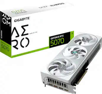 GIGABYTE NVIDIA GeForce RTX 5070 AERO OC 12G GDDR7 PCI Express 5.0 GIGABYTE NVIDIA GeForce RTX 5070 AERO OC 12G GDDR7 PCI Express 5.0