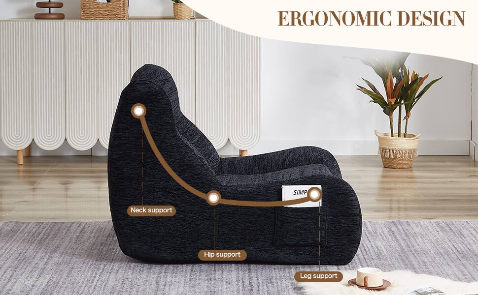 ERGONOMIC DESIGN

- Neck support
- Hip support
- Leg support