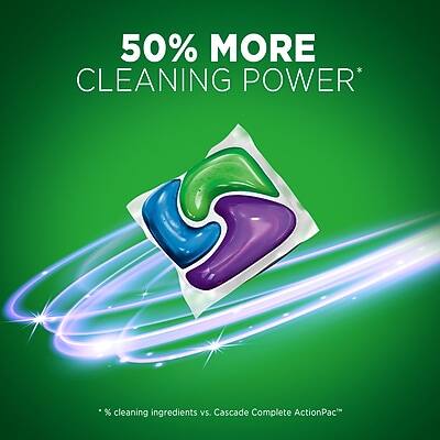 50% MORE CLEANING POWER*

*Cleaning ingredients vs. Cascade Complete ActionPac