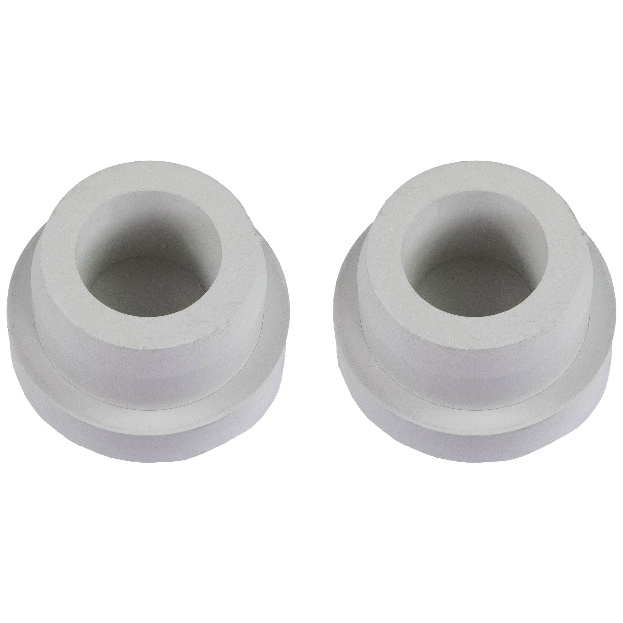 Alt View 3. Pool Central - Set of 2 White Swimming Pool Ladder Inside Bumper Plug Fittings for Handrails 2.25" - White.