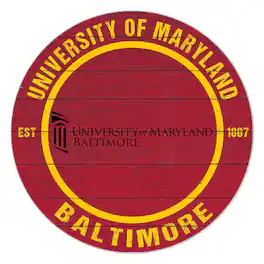 Jardine - University of Maryland Baltimore 20'' x 20'' Indoor/Outdoor Team Color Circle Sign - Black