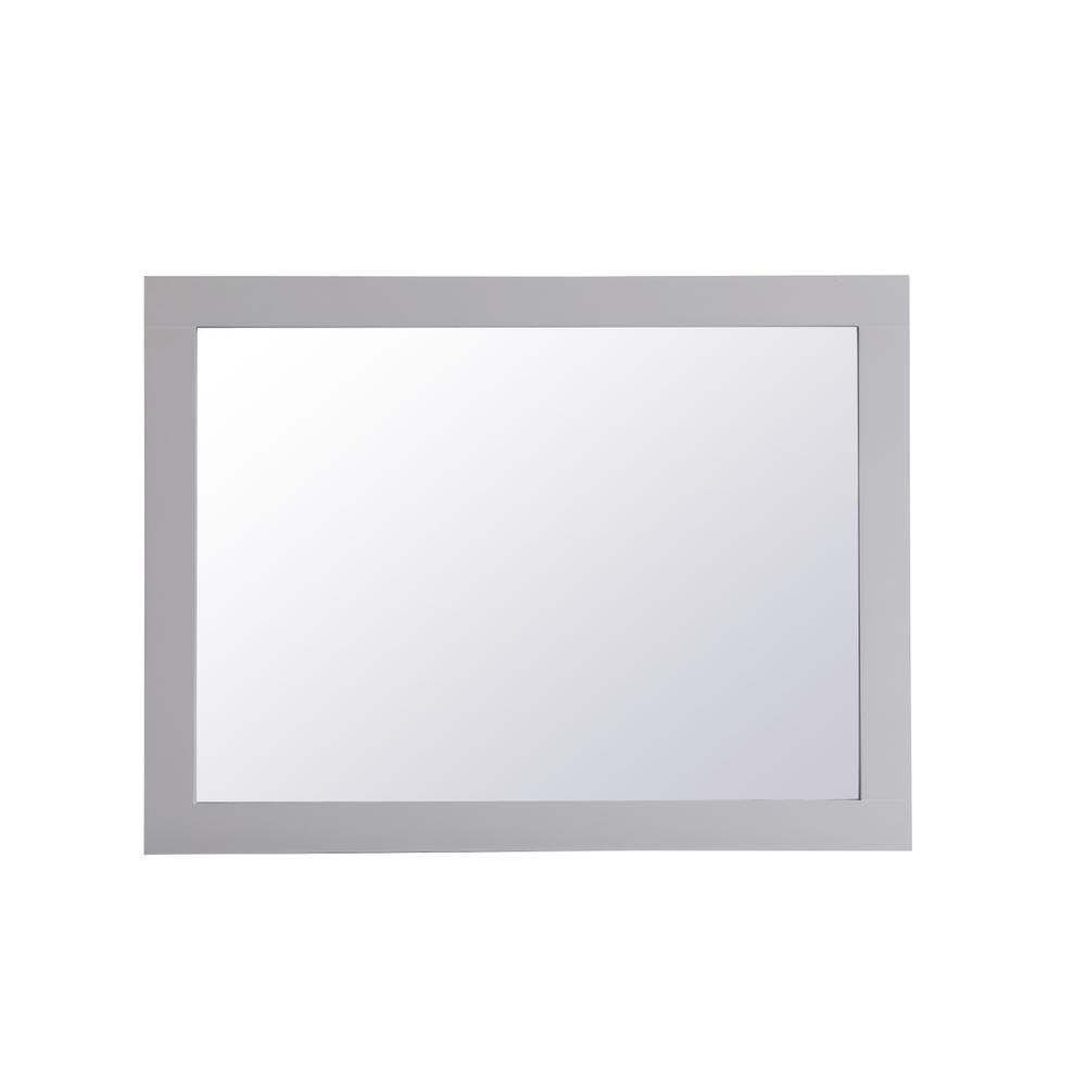 Back. Elegant Decor - Aqua rectangle vanity mirror 27 inch in Grey - Grey.