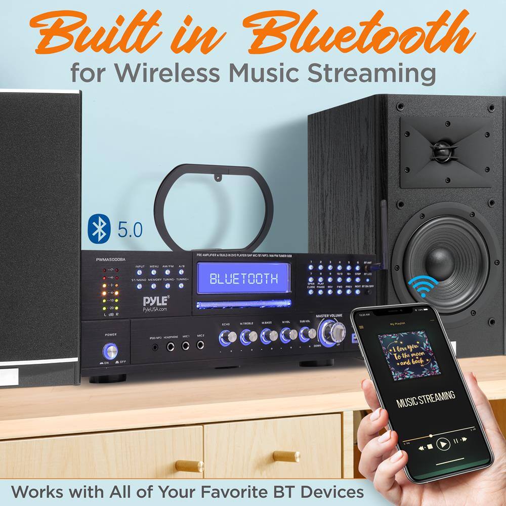 Built in Bluetooth for Wireless Music Streaming

5.0

Works with All of Your Favorite BT Devices