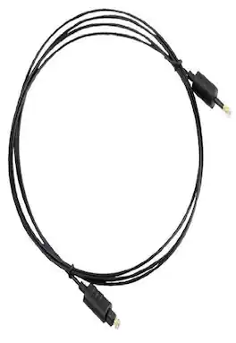 Pyle - 6 FT Mini-Toslink to Toslink Optical Audio Cable – Low-Loss, EMI/RFI Immune, Flexible PVC Jacket