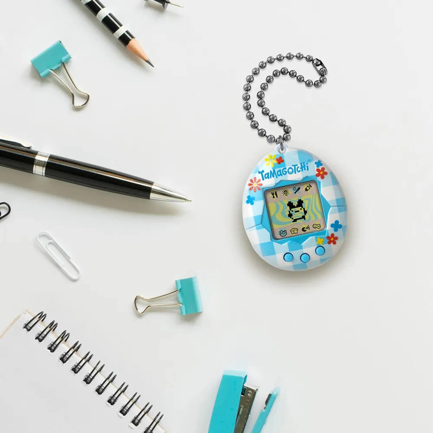 Alt View 4. Bandai - Tamagotchi - Original - Gen2 Flower Gingham (Updated Logo)   - COLLECTIBLES - Multicolor.