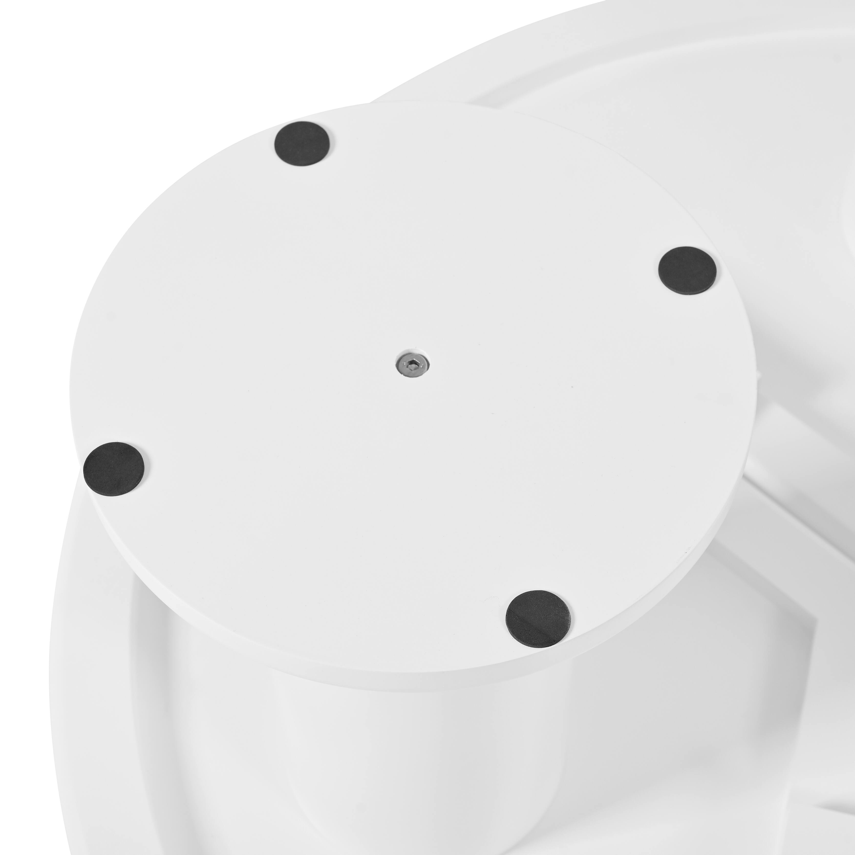 Alt View 10. Tiramisubest - 39.4" Round Petal-Shaped Coffee Table with 3 Thick Legs,Minimalist Irregular End Table with Sleek Round Edges,White - White.