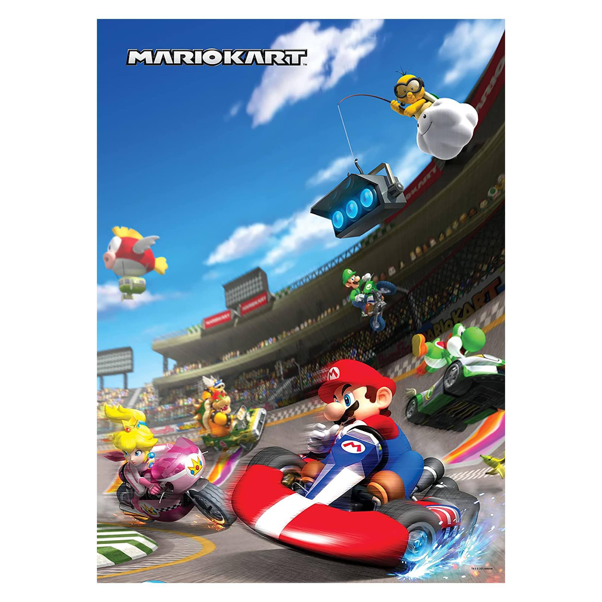 Front. USAoploy - Mario Kart 1000 Piece Jigsaw Puzzle - Multi-Color.