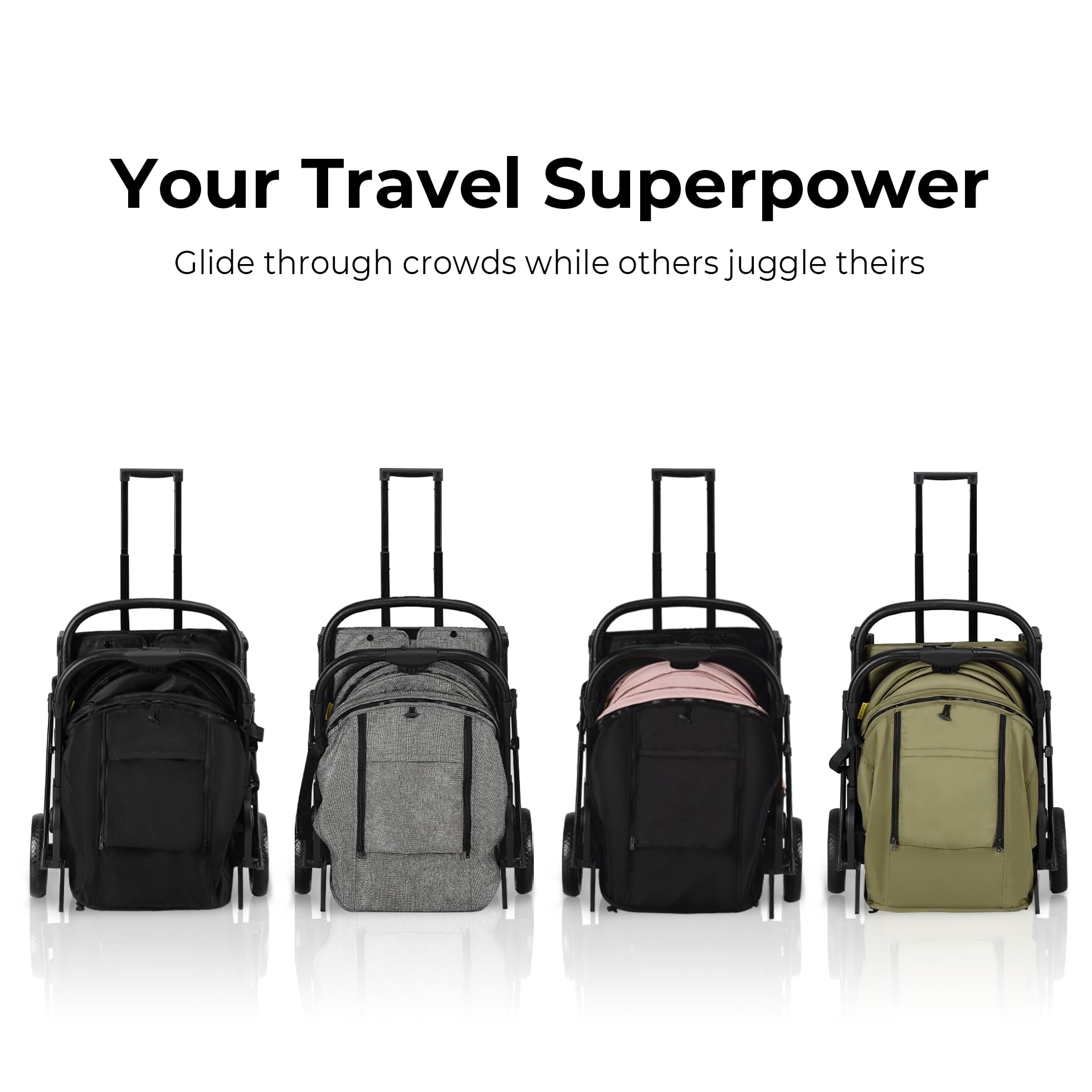 Your Travel Superpower  
Glide through crowds while others juggle theirs