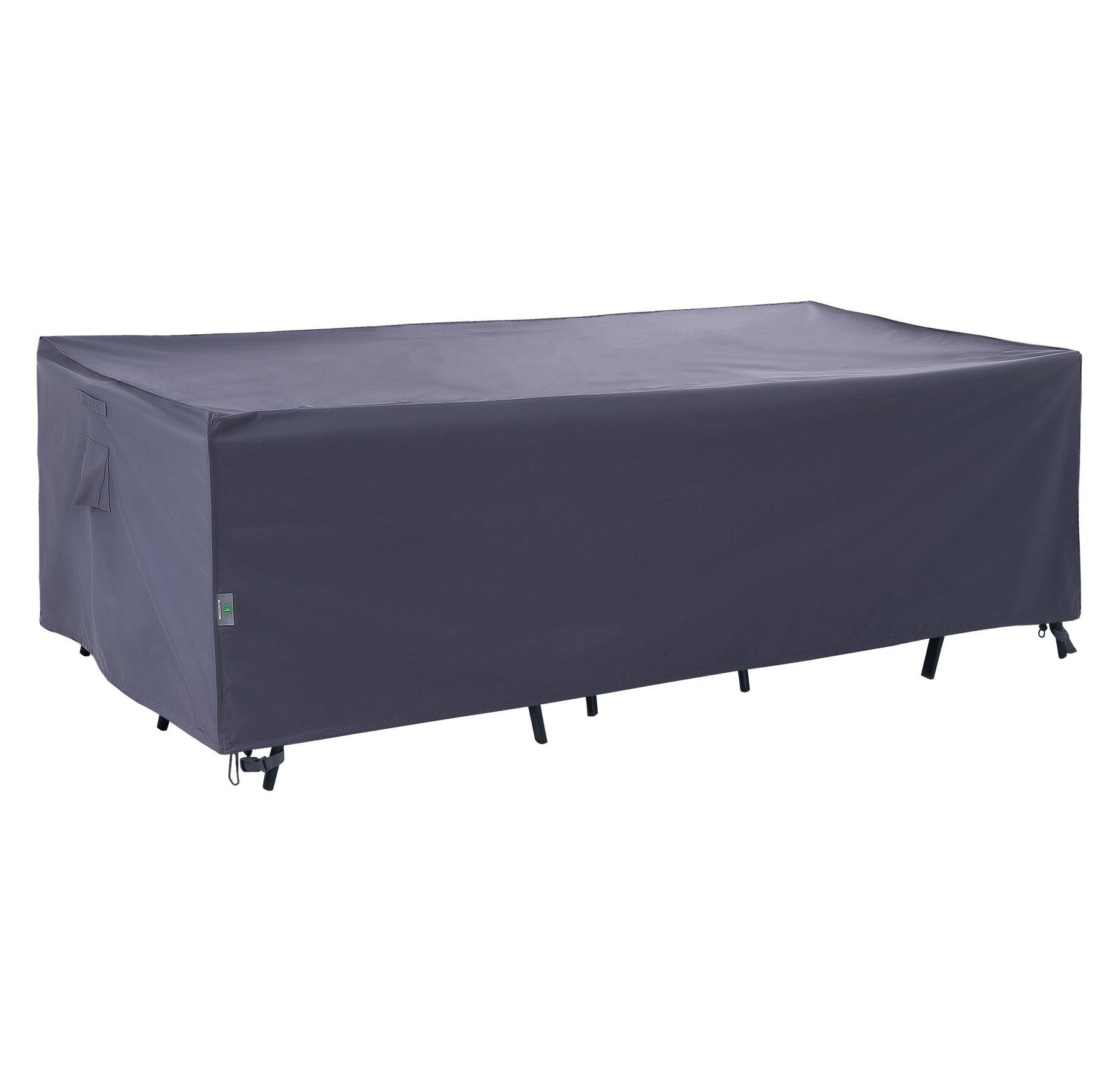 Front. F&J Outdoors - F&J Outdoors Premium Waterproof Outdoor Patio Rectangular Table Cover - GREY.