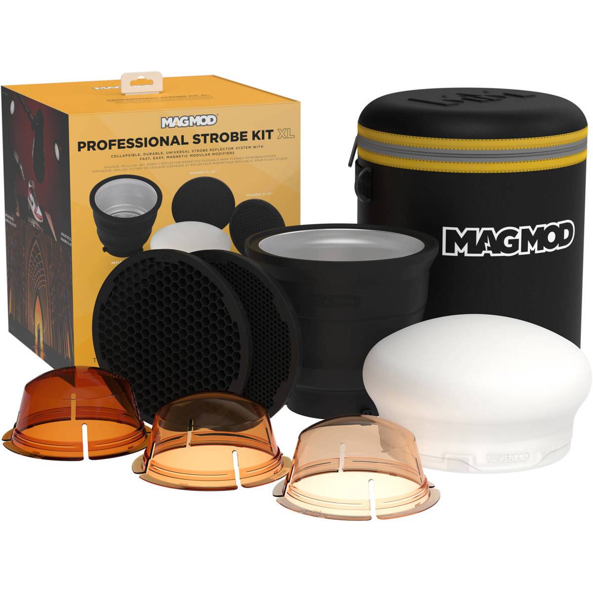 MAGMOD STROBE KIT XL PROFESSIONAL  
COLLAPSIBLE, DURABLE, UNIVERSAL STROBE MODIFIER SYSTEM WITH FAST, EASY, UNIVERSAL ATTACHMENT