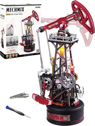 MECHMIX
CGLO3 Dil Pump Jack
ROKR
Level: A
WARNING:
CHOKING HAZARD - Small parts. Not for children under 3 years.
127 PCS
OIL PUMP JACK
ROKR